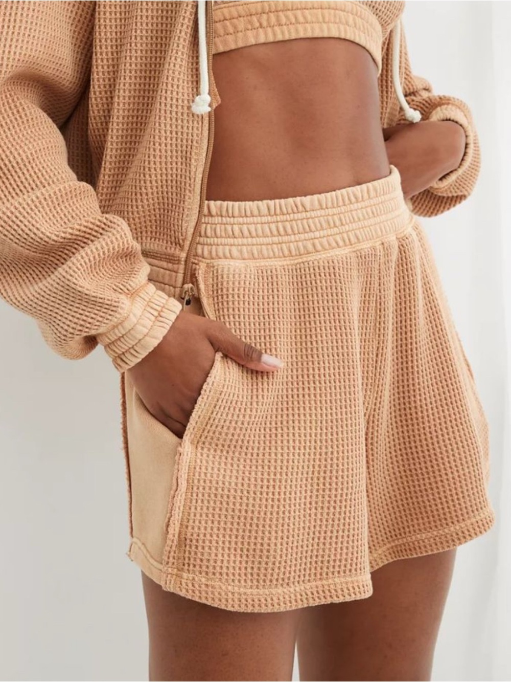 Waffle Knit Lounge Shorts | Medium